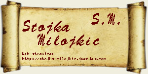 Stojka Milojkić vizit kartica